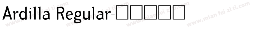 Ardilla Regular字体转换
